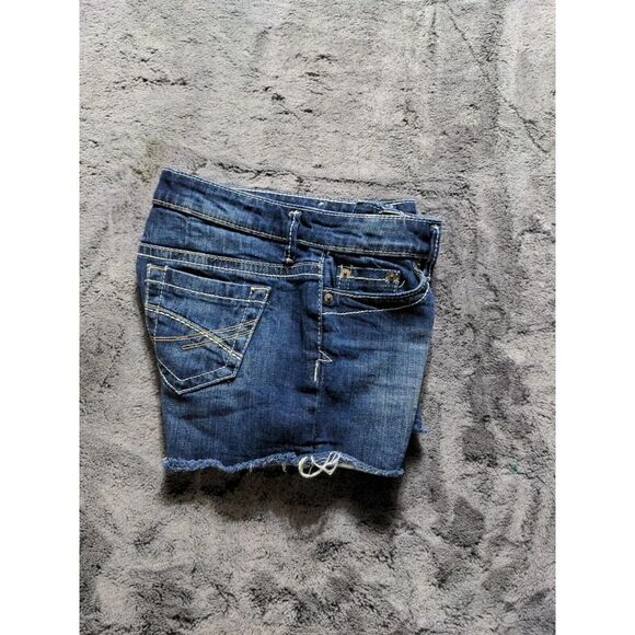 Aeropostale Cut Off Women's Shorts Size 3/4 Dark Wash - Picture 10 of 11
